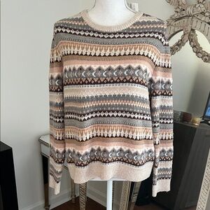 J. Crew Fair Isle sweater size L NWT